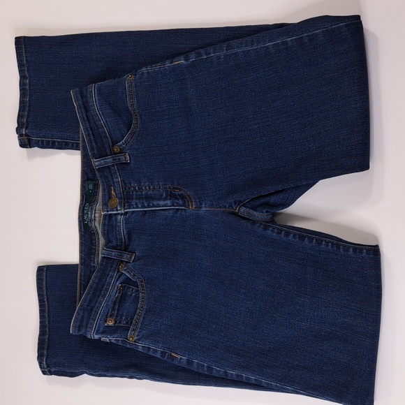 Lauren Ralph Lauren Modern Straight Curvy Blue Jeans Size 4 - Picture 7 of 17